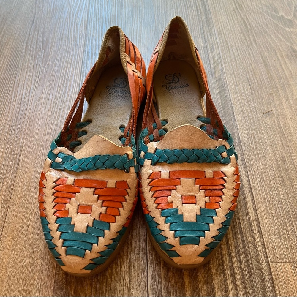 faux leather huaraches
